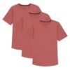 Organic Crew Neck T-Shirt 3 Pack / Nantucket Red 2 Organic Crew Neck T-Shirt 3 Pack / Nantucket Red -The Perfect Jean Shop 1 CrewSingleRed 3