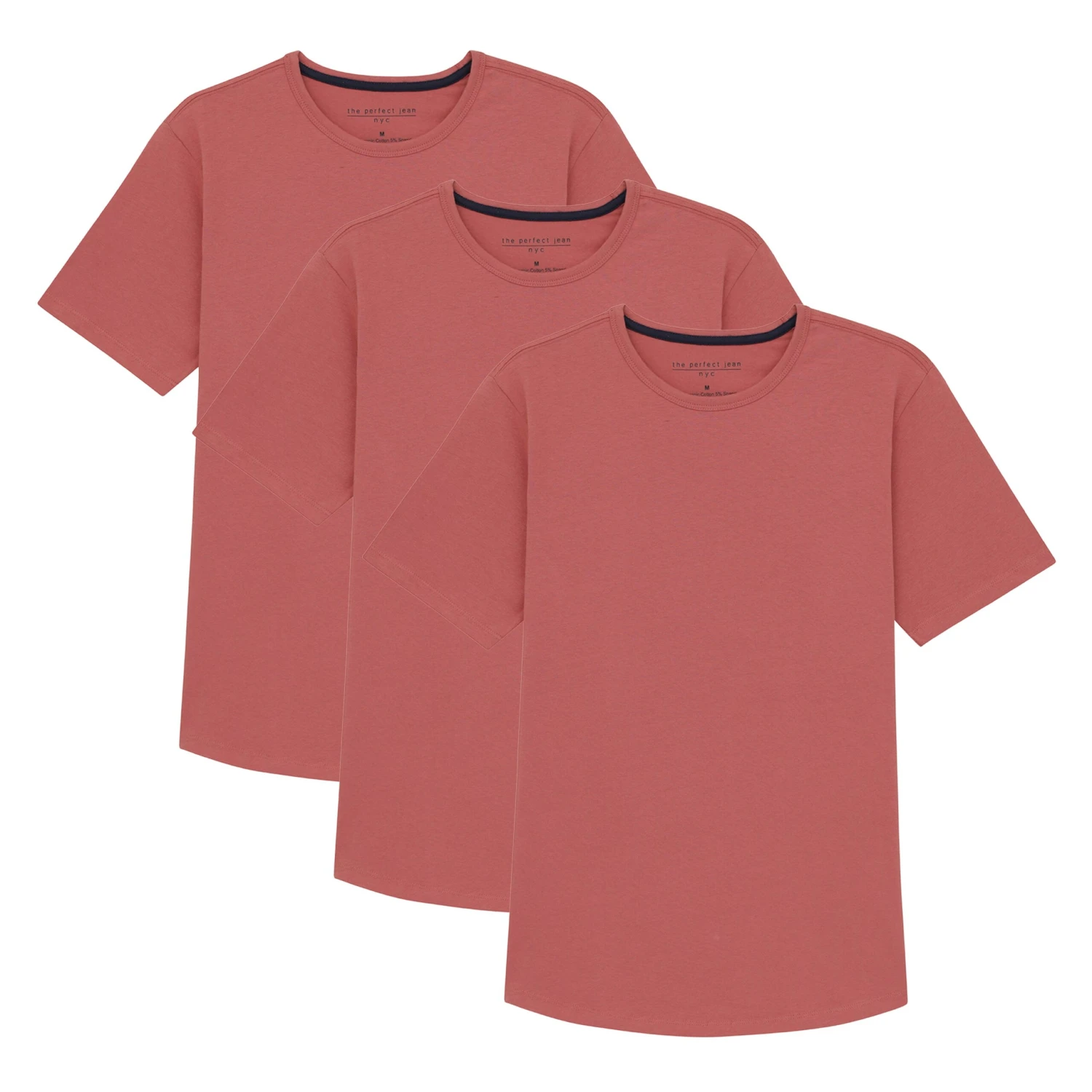 Organic Crew Neck T-Shirt 3 Pack / Nantucket Red 3 Organic Crew Neck T-Shirt 3 Pack / Nantucket Red