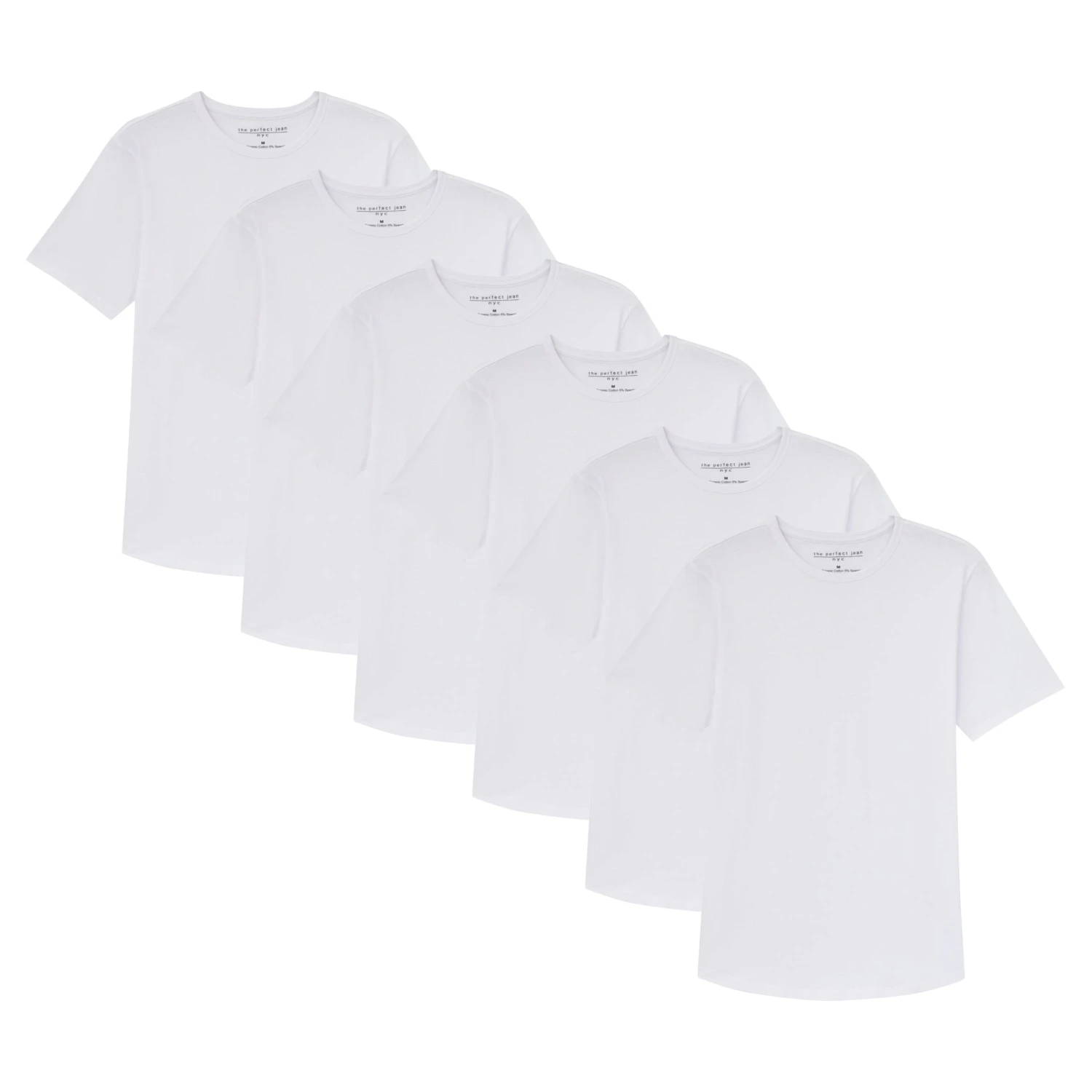 Organic Crew Neck T-Shirt 6 Pack / White 3 Organic Crew Neck T-Shirt 6 Pack / White