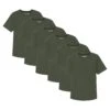 Organic Crew Neck T-Shirt 6 Pack / Olive -The Perfect Jean Shop 4 CrewSingleOlive 6