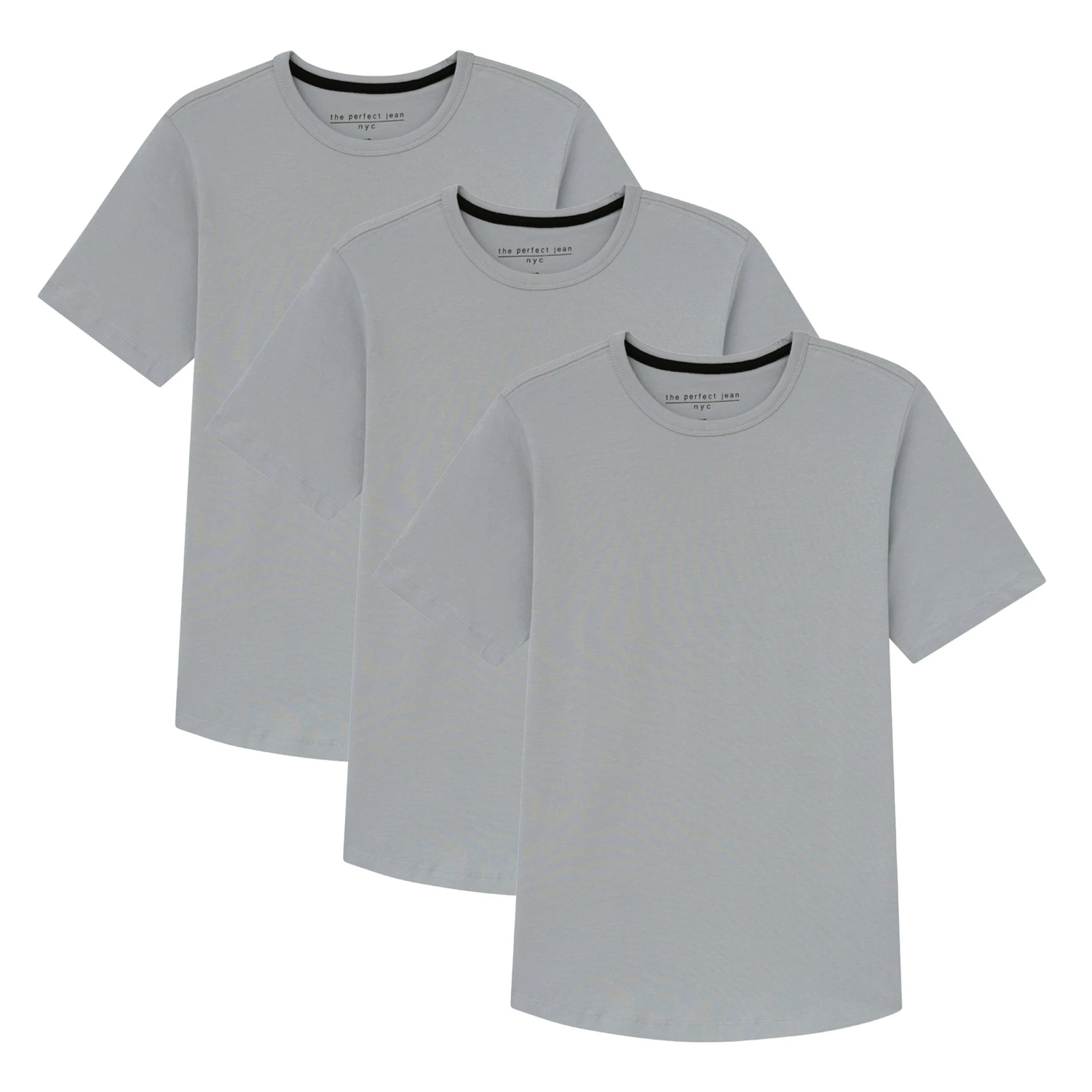 Organic Crew Neck T-Shirt 3 Pack / Light Grey 3 Organic Crew Neck T-Shirt 3 Pack / Light Grey