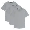 Organic V-Neck T-Shirt 3 Pack / Light Grey -The Perfect Jean Shop 7 VNeckSingleLtGrey 3