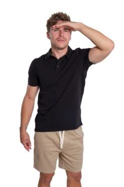 Organic Polo Shirt / Black -The Perfect Jean Shop BLACKPOLO LIGHTKHAKISLIM 4 088bc80e 2f7a 42ee 81ab 720734fdeb85