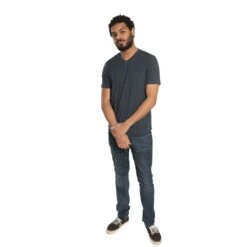 Organic V-Neck T-Shirt 6 Pack / Steel -The Perfect Jean Shop E CHACOAL VNECK 1 6d7a7f02 325e 45fb 96a5 af01dda8d823