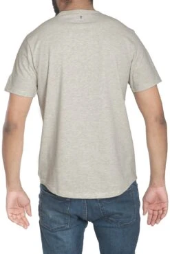 Organic V-Neck T-Shirt / Oatmeal Heather -The Perfect Jean Shop E CREAM VNECK