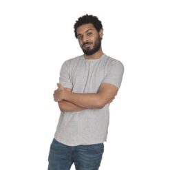 Organic Crew Neck T-Shirt 3 Pack / Heather Grey -The Perfect Jean Shop E GREY CREW 5 1 fa3cb221 3a88 4568 9758 fa8ca549c38c