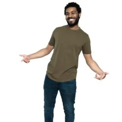 Organic Crew Neck T-Shirt 3 Pack / Military Olive -The Perfect Jean Shop E OLIVE CREW 3 2 5fad0dcf db29 439d 94ef 909f7721b6d6