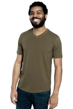 The Perfect Jean Shop 25 Organic V-Neck T-Shirt / Military Olive