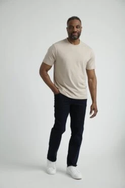 Organic Athletic Fit Crew Neck T-Shirt 3 Pack / Tan -The Perfect Jean Shop IMG 8495 f441849c d895 4bae a6b7 c08a21bf1efe 2