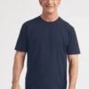 Organic Athletic Fit Crew Neck T-Shirt / Navy 1 Organic Athletic Fit Crew Neck T-Shirt / Navy -The Perfect Jean Shop IMG 8839 Navy 89578470 a43b 4751 a0c7 c2a8b68704dd 5