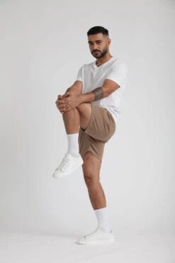 Everyday Comfort Shorts (Slim Fit) / Dark Khaki & Light Khaki -The Perfect Jean Shop IMG 9630 8ecfb14c 6f96 47af 8ed4 db92ed5aaa38