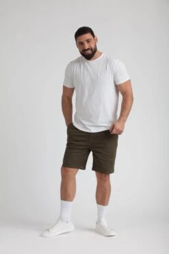 Everyday Comfort Shorts (Athletic Fit) / Dark Khaki & Soldier Olive -The Perfect Jean Shop IMG 9664 fdf5563f 414d 43af 8dcd e82adb302a59