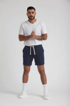 Everyday Comfort Shorts (Slim Fit) / Light Khaki & Navy -The Perfect Jean Shop IMG 9746 48c95e44 fbdd 4f1a 914a dffaa569cad6