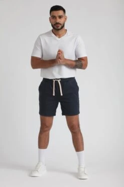 Everyday Comfort Shorts (Slim Fit) / Navy -The Perfect Jean Shop IMG 9747 a1f39f12 d27a 403b a2ce 9bd9273da806