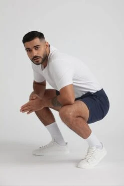 Everyday Comfort Shorts (Slim Fit) / Navy -The Perfect Jean Shop IMG 9756 f60cf531 c002 41cd 859f 6c1eabab917a