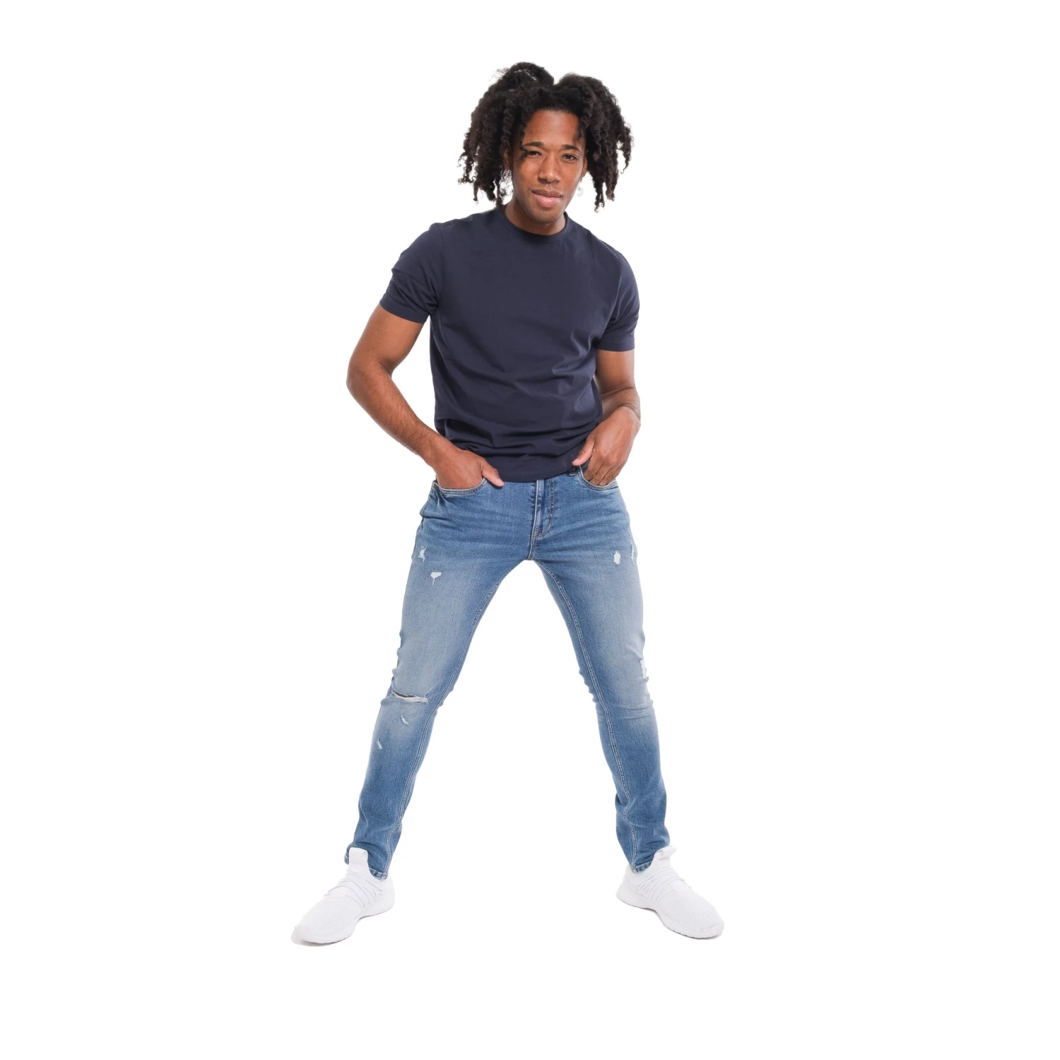 Skinny Fit / Glacier (Ripped - Med Blue) 3 Skinny Fit / Glacier (Ripped - Med Blue)