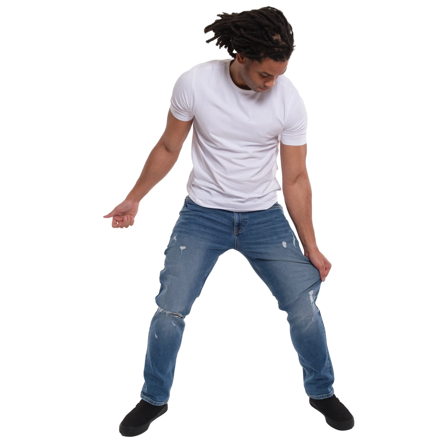 Slim Thick Fit / Glacier (Ripped - Med Blue) 4 Slim Thick Fit / Glacier (Ripped - Med Blue) - Image 2