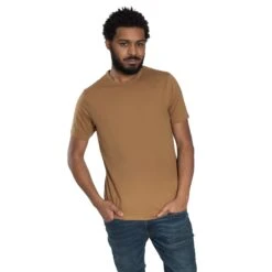 Organic Crew Neck T-Shirt 3 Pack / Tobacco 8 Organic Crew Neck T-Shirt 3 Pack / Tobacco -The Perfect Jean Shop TOBACCO CREW 3 3