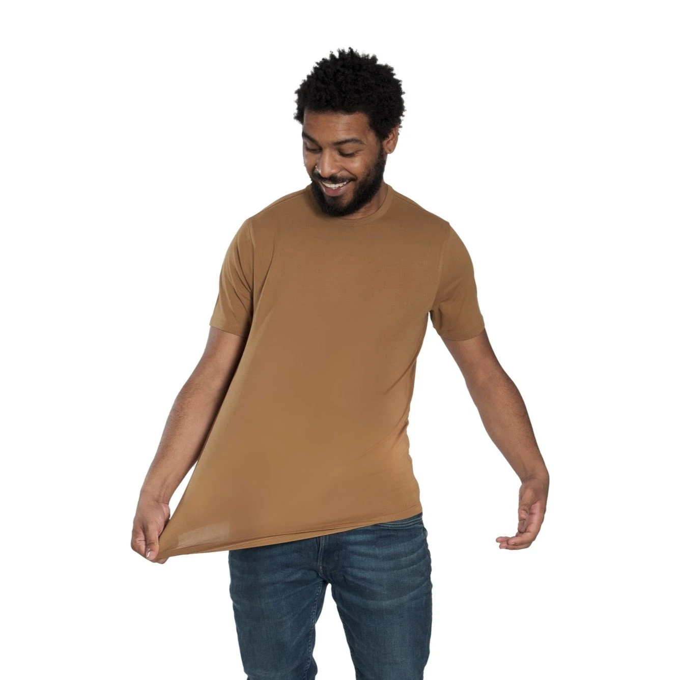 Organic Crew Neck T-Shirt 6 Pack / Tobacco 4 Organic Crew Neck T-Shirt 6 Pack / Tobacco - Image 2