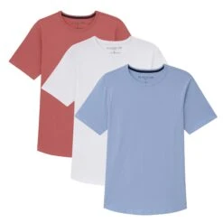 Organic Crew Neck T-Shirt 3 Pack / Americana
