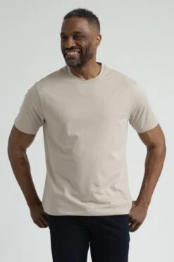 Organic Athletic Fit Crew Neck T-Shirt 6 Pack / Core -The Perfect Jean Shop athletic crew shirt tan cropped