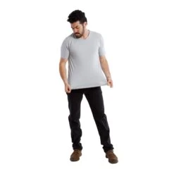 Organic V-Neck T-Shirt / Light Grey -The Perfect Jean Shop athletic steel grayV 0270 Edit