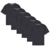 Organic Athletic Fit Crew Neck T-Shirt 6 Pack / Black