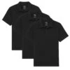 Organic Polo Shirt 3 Pack / Black