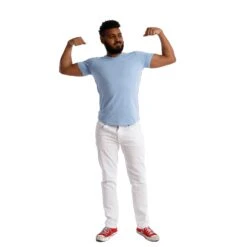 Organic V-Neck T-Shirt 3 Pack / Light Blue -The Perfect Jean Shop blanco slimthicc lightblueV 0297 Edit e0bd16c2 0d66 4caa ba05 20156de5fa58