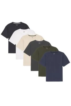 Organic Athletic Fit Crew Neck T-Shirt 6 Pack / Core