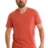 Organic V-Neck T-Shirt / Nantucket Red -The Perfect Jean Shop cropped v neck tees 0004 skinny ice redV 0187 Edit 1