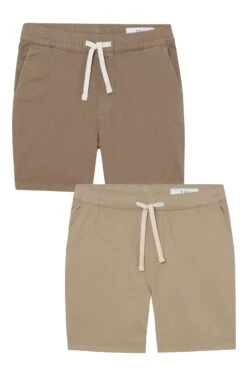 Everyday Comfort Shorts (Slim Fit) / Dark Khaki & Light Khaki