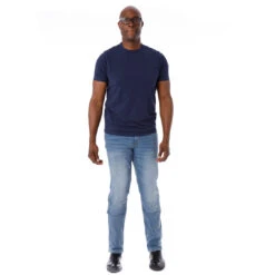 Organic Crew Neck T-Shirt / Navy -The Perfect Jean Shop fb2cdcd22f9611578871e154b45fe71c