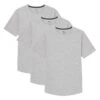 Organic Crew Neck T-Shirt 3 Pack / Heather Grey -The Perfect Jean Shop heather grey crew neck 3 pack