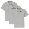 Organic Polo Shirt 3 Pack / Heather Grey 2 Organic Polo Shirt 3 Pack / Heather Grey -The Perfect Jean Shop heather grey polo 3 pack