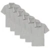 Organic Polo Shirt 6 Pack / Heather Grey -The Perfect Jean Shop heather grey polo 6 pack