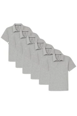 Organic Polo Shirt 6 Pack / Heather Grey