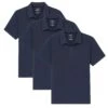 Organic Polo Shirt 3 Pack / Navy -The Perfect Jean Shop navy polo 3 pack
