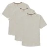 Organic Crew Neck T-Shirt 3 Pack / Oatmeal Heather -The Perfect Jean Shop oatmeal heather crew neck 3 pack