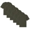 Organic Athletic Fit Crew Neck T-Shirt 6 Pack / Olive 1 Organic Athletic Fit Crew Neck T-Shirt 6 Pack / Olive -The Perfect Jean Shop olive athletic crew neck 6 pack