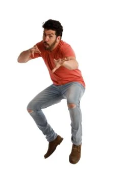 Organic V-Neck T-Shirt / Nantucket Red -The Perfect Jean Shop skinny ice redV 0204 Edit