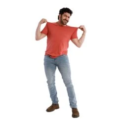 Organic Crew Neck T-Shirt / Nantucket Red -The Perfect Jean Shop skinny ice redcrew 0180 Edit