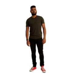 Organic V-Neck T-Shirt 3 Pack / Olive -The Perfect Jean Shop skinny slash oliveV 0011 Edit b958fbe5 17a5 43a6 83a4 a6cca832256c