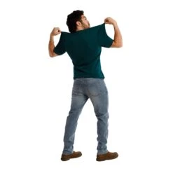 Organic V-Neck T-Shirt / Teal -The Perfect Jean Shop slimthicc sky tealV 0378 Edit