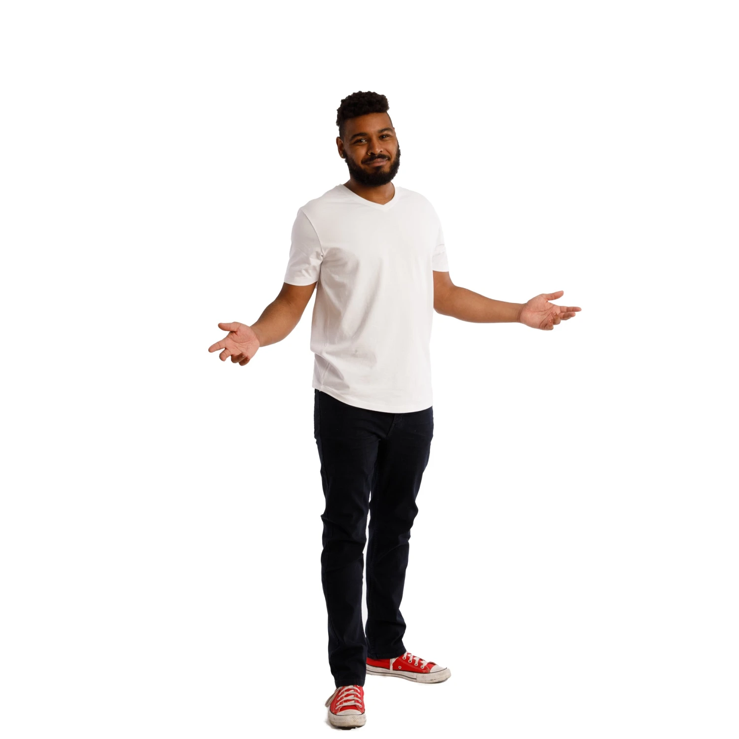 Organic V-Neck T-Shirt 3 Pack / White 6 Organic V-Neck T-Shirt 3 Pack / White - Image 4