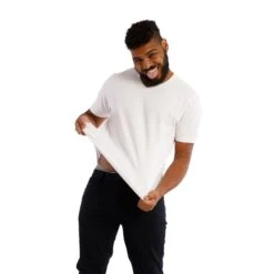 Organic V-Neck T-Shirt / White -The Perfect Jean Shop slimthicc submarine whiteV 0441 Edit