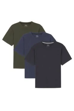 Organic Athletic Fit Crew Neck T-Shirt 3 Pack / Tactical