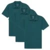 Organic Polo Shirt 3 Pack / Teal 2 Organic Polo Shirt 3 Pack / Teal -The Perfect Jean Shop teal polo 3 pack vertical