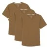 Organic V-Neck T-Shirt 3 Pack / Tobacco -The Perfect Jean Shop tobacco v neck tee 3 pack